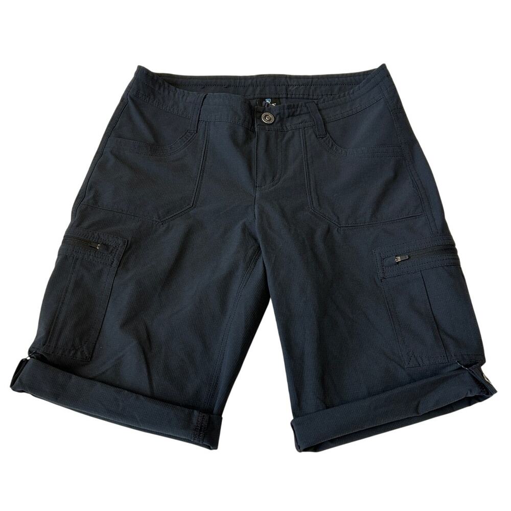 Kuhl Horizon Recco Shorts Women's Black Cargo Hiking Ripstop Size 4